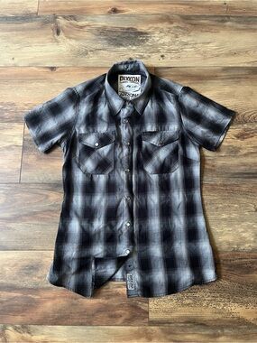 Dixxon Flannel Company Mens S Black White Arizona Super Show Pearl Snap Bamboo